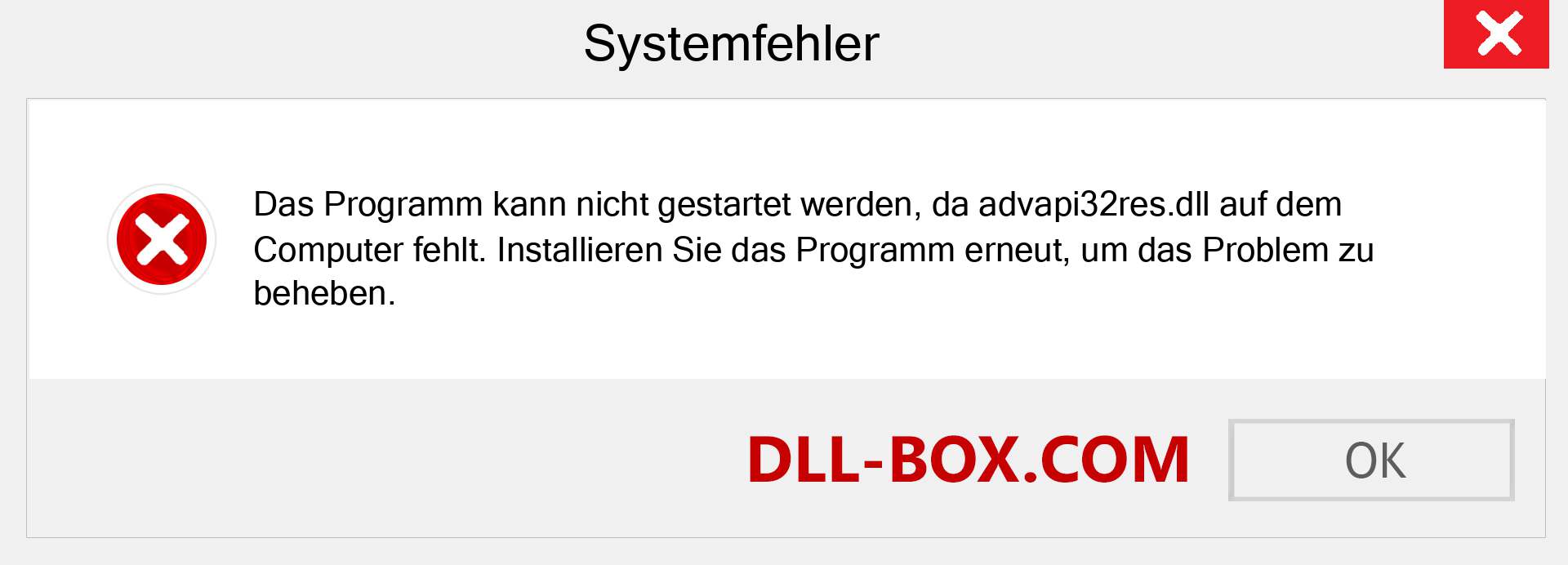 advapi32res.dll-Datei fehlt?. Download für Windows 7, 8, 10 - Fix advapi32res dll Missing Error unter Windows, Fotos, Bildern